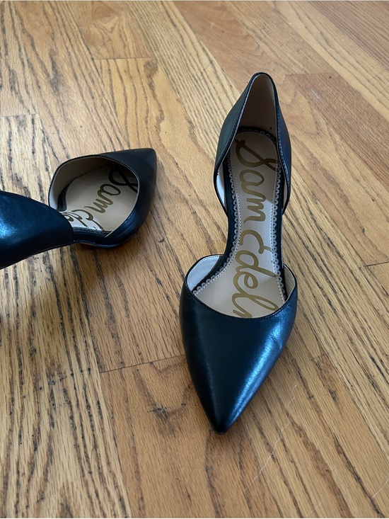 Sam Edelman Shoes - Sam Edelman Black Pointed D'Orsay Pump - Sleek Leather